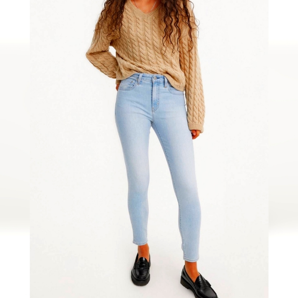 Light Blue Levi's 721 High Rise Skinny